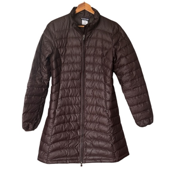 Patagonia Goose Down Filled, Very Lightweight, Puffer Parka, Brown, Small - Picture 1 of 15